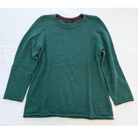 Gudrun Sjoden Bastis cotton sweater, opal green, size S - Picture 2 of 5